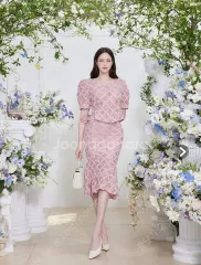 Rose Dress (Pink)★韓国人気☆[Grace U] Rent Cult Gaia Pink Dress | By Rotation UK