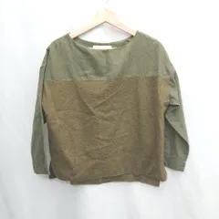 ◇ ⊆ UNITED ARROWS ユナイテッドアローズ ベーシック 長袖 カットソー サイズ表記なし グリーン系 レディース E  【1505130012385】