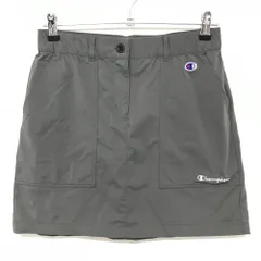 チャンピオン スカート グレー ストレッチ ウエストゴム＆調節紐 レディース LARGE ゴルフウェア Champion