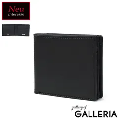 Neu interesse 二つ折り財布 メンズ ブランド ノイインテレッセ シャッテン 2.0 小銭入れあり 外側小銭入れ ボックス型 本革 0704 ブラック×ブラックのサムネイル