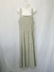 ◇ ⊂ Bab バブ ジャガード ロング キャミソールワンピース サイズM グリーン系 レディース E  【1411070013576】