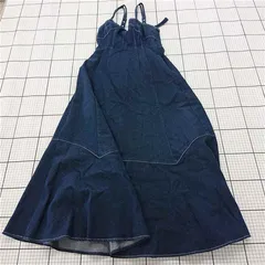 ◇ Θ dazzlin ダズリン デニム調 ロング丈 キャミ ワンピース サイズF インディゴ レディース E  【1509180011466】