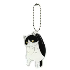 【迅速発送】シナダグローバル もちねこ アクリルキーホルダー つままれ BK/WH MNAK-0068T