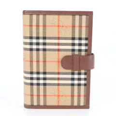 【バーバリー】ミニシステム手帳 2way 名刺入れ付き 茶色  ノバチェック美品 バーバリー】ミニシステム手帳 2way 名刺入れ付き 茶色 ノバ