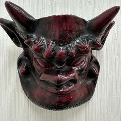 鬼　鬼面　鬼壁掛け　焼き物　魔除け　壁掛け　インテリア　鬼　陶器