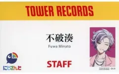 【中古】キャラカード 不破湊 ネームタグ風カード 「にじさんじ×TOWER RECORDS CAFE」 3点セット注文特典