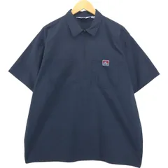 古着 90年代 ベンデイビス BEN DAVIS ハーフジップ 半袖 ワークシャツ ボックスシャツ メンズXL相当 ヴィンテージ/eaa556622