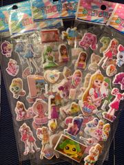 キャッチティニピン　韓国キャラクター　 ぷくぷくシール　3Dシール　ご褒美　重複なし5枚