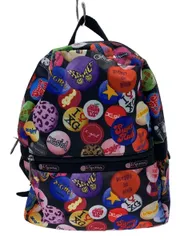 LESPORTSAC × X-girl リュック SMALL CARRIER BACKPACK 缶バッジ柄 ナイロン マルチカラー