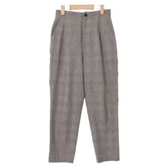 GREEN LABEL RELAXING ユナイテッドアローズ 秋冬 ウール混★ グレンチェック テーパード パンツ Sz.38 レディース グレー