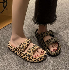 サンダル レディース ヒョウ柄 かわいい スリッパ ルームシューズ ビーチサンダル 軽量 歩きやすい 痛くない 海 女の子 ビーチサンダル レディース 履き心地 おしゃれ 夏 大きいサイズ