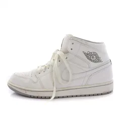 ナイキ NIKE AIR JORDAN 1 MID WHITE WOLF GREY 2016 エアジョーダン1 ミッド ホワイト ウルフ グレー スニーカー ハイカット シューズ US9 27cm 白 554724-112 /YM ●D