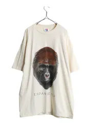 【お得なクーポン配布中!】 デッドストック 90s USA製 ゴリラ イラスト プリント Tシャツ メンズ XL / 新品 オールド アニマル アート シングルステッチ 大きいサイズ