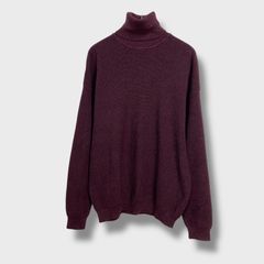 美品クリーニング済】CRUCIANIボルドーウール タートルネックセーター