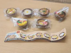 未使用 コロコレ 食品サンプルキーチェーン うどん編 コンプリート 全6種セット システムサービス ガチャポン