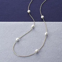 【新品・4営業日で発送】Chitac(チタック) コットンパール　ロングステーションネックレス　　 ＣＴ００１１