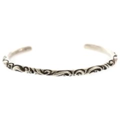 CHROME HEARTS (クロムハーツ) BANGLE SCROLL スクロールバンド シルバーブレスレット シルバー