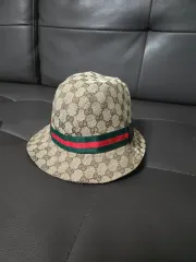 【未使用タグ付】グッチ バケットハット アニマルプリント XL アイボリー 未使用タグ付】グッチ バケットハット アニマルプリント XL