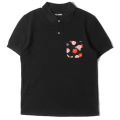 RAF SIMONS ラフシモンズ ポロシャツ サイズ:S フラワーポケット コットン 鹿の子 半袖 ポロシャツ ブラック 黒 トップス カジュアル シンプル ブランドのサムネイル