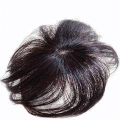 Luce brillare 部分ウィッグ ヘアピース かつら 男性 女性 ウイッグ メンズ レディース トップピース ポイントピース カバーウィッグ トップウィッグ トップカバー  部分カツラ  頭頂部 人毛 つむじにヘアプラス＋ (ナチュラルブラック)
