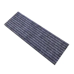 【新着商品】玄関マット ストライプ ダークグレー キッチンマット (40×120)