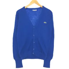 古着 80年代 ラコステ LACOSTE CHEMISE フレンチラコステ アクリルニットカーディガン メンズM相当 ヴィンテージ/eaa399521