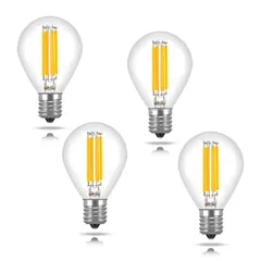 L・XON LEDニミ電球 E17口金 電球色 40W形相当 調光器対応 LED透明シャンデリア 電球 省エネ 密閉器具対応  G45 4個入り