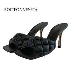 ボッテガヴェネタ BOTTEGAVENETA パデッド サンダル 靴 シューズ レザー ブラック 黒 ミュール イントレチャート