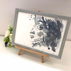 【福祉施設制作】青葉真央作　絵「eyes」NO.2449