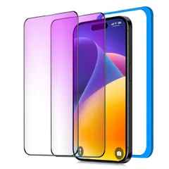 【数量限定】iPhone ブルーライト 保護フィルム 15ProMax 15ProMax 15ProMax 画面保護 いPhone フィルム 飛散防止 【2枚】アイフォン15ProMax ブルーライトカット 指紋防止 ガラスフィルム あいふおん [6.7インチ