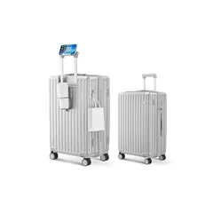 [Aecall] スーツケース 機内持ち込み キャリーケース ストッパー付き 超軽量 USBポート付き カップホルダー付き 携帯スタンド 隠しフック機能 キャリーバッグ 耐衝撃 静音 ダブルキャスター TSAローク ファスナータイプ キャリーバッグ 人気  1