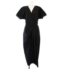 リックオウエンス Rick Owens Vネックラップドレス ロングワンピース 半袖 IT38 黒 RP19S6566-SC /KHのサムネイル
