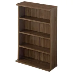 【送料無料】ぼん家具 カラーボックス スリムラック 本棚 薄型 幅60cm 4段 コミック 棚 可動棚 ウォールナット