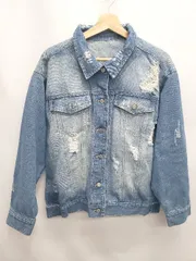 ◇ ⊇ GORGE ゴージ ダメージ加工 長袖 デニム ジャケット Gジャン サイズM ブルー系 レディース E  【1506250010268】