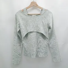 ◇ ⊃ LOWRYS FARM ローリーズファーム きれいめカジュアル系 長袖 長袖カットソー サイズＦ グレー系 レディース E  【1507280011218】