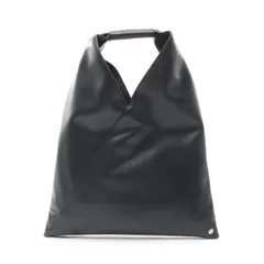 MM6 三角トートバッグ PUレザー 定番 ブラック 美品 即購入OK MM6 三角トートバッグ PUレザー 定番 ブラック 美品 即購入OK
