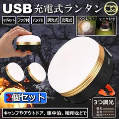 LEDランタン  2個セット 充電式 懐中電灯 携帯型 テントライト 3つ調光モード マグネット式 フック付き 超軽量 小型 IP65防水 携帯便利 防水キャンプ用品 登山 夜釣り 防災対策 高輝度 キャンプ ランタン