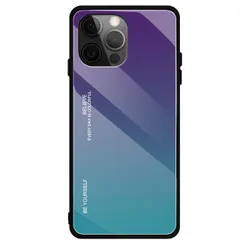 iPhone15 Pro Max ケース アイフォン15 プロマックス  グラデーション ハイブリット ケース 【Color】 パープル・ブルー