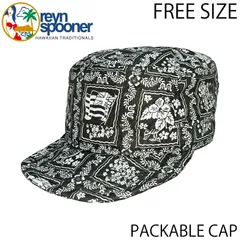 【未使用／フリーサイズ】REYN SPOONER パッカブル アロハ キャップ オリーブ