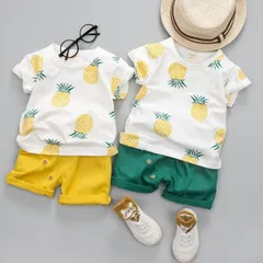 Tシャツ 上下セット 子供服 2点セット スウェット パンツ セットアップ 男の子 キッズ 可愛い 韓国子供服 80 90 100 110 120cm 夏#minas146877