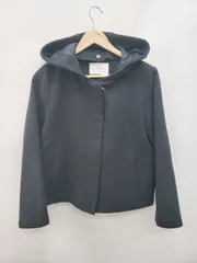 ◇ ◎ OPAQUE.CLIP オペークドットクリップ 2WAY ジップアップ シンプル 長袖 ブルゾン サイズM ブラック レディース P  【1403110004019】