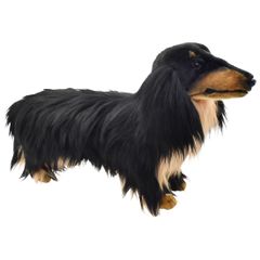 HANSA8149 ミニチュアダックスフンド ロングヘア 59cm DACHSHUND BH8149 ロングコート ブラックタン ぬいぐるみ ハンサ 動物 犬 猫 鳥 うさぎ ペンギン アニマル 置物 人形 フィギュア ケーセン 大きい 実物大 大型