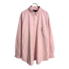 RALPH LAUREN ラルフローレン 長袖シャツ 大きいサイズ ピンク(メンズ 3XL)中古 古着 U6048