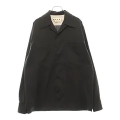 MARNI (マルニ) トロピカルウールオープンカラー長袖シャツ ブラック CUMU0138A0S45455のサムネイル