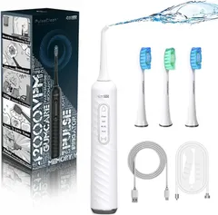 ZD ZERO 口腔洗浄器 2in1音波式電動歯ブラシ＆ジェットウォッシャーPulseClean+ パルスクリーンプラス(ホワイト,  本体)