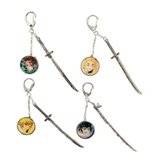 鬼滅の刃　日輪刀 チャーム　4種セット　( 竈門炭治郎 & 我妻善 & 逸嘴平伊之助 & 煉獄杏寿郎 )