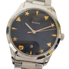 GUCCI グッチ 126.4 Gタイムレス デイト クォーツ メンズ 腕時計 シルバー 正規品 / C524