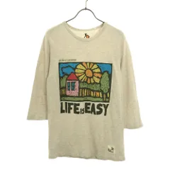 ゴースローキャラバン プリント 7分袖 Tシャツ 1 アイボリー系 goslow caravan 鹿の子 メンズのサムネイル