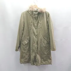 ◇ ⊇◎ Lugnoncure ルノンキュール ライナー 取り外し可能 長袖 ミリタリージャケット サイズL カーキ レディース E  【1504240020105】