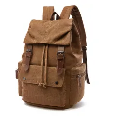 ☆ コーヒー ☆ リュック 大容量 kbag24 リュック メンズ おしゃれ キャンバス リュックサック バックパック デイパック 通学 通勤 大容量 A4 PC キャンバスバッグ 帆布 丈夫 おしゃれ シンプル カジュアル アースカラー 旅行 出張